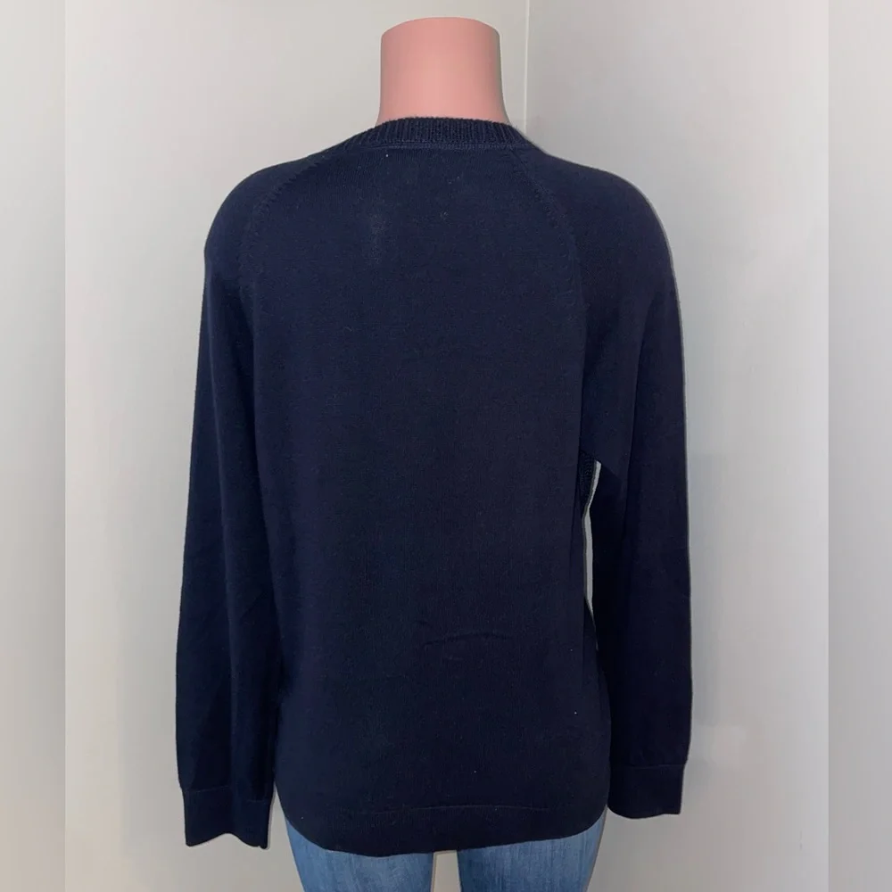 Calvin Klein Ribbed Front Sweater (Blue) - Large - Picture 2 of 5
